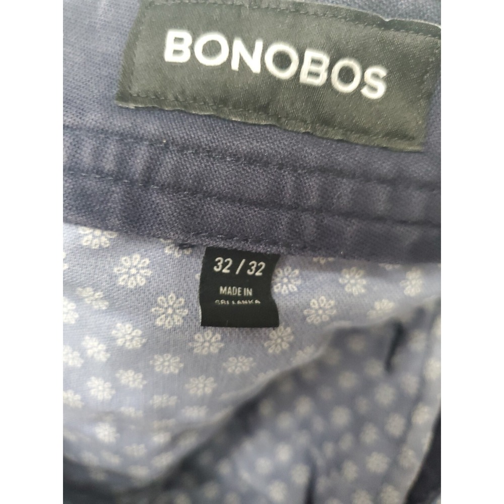 Bonobos Pants Mens 32x32 Navy Blue Slim Fit Stretch Chinos Organic Cotton Casual - Picture 4 of 11